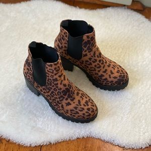 Leopard print boots